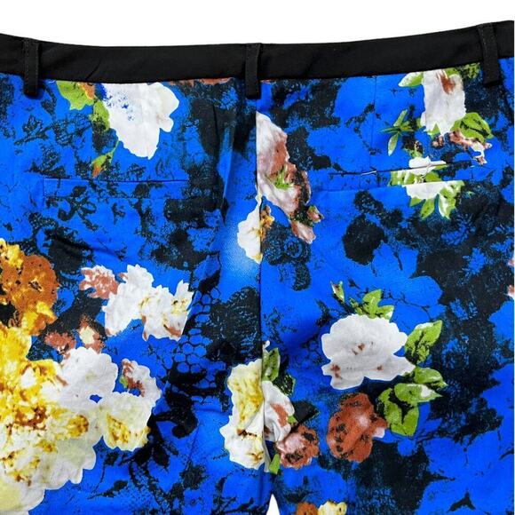 Lucy Paris Floral Tuxedo Stripe Straight Leg Trouser Pants Womens Sz Medium NWT - Picture 7 of 8